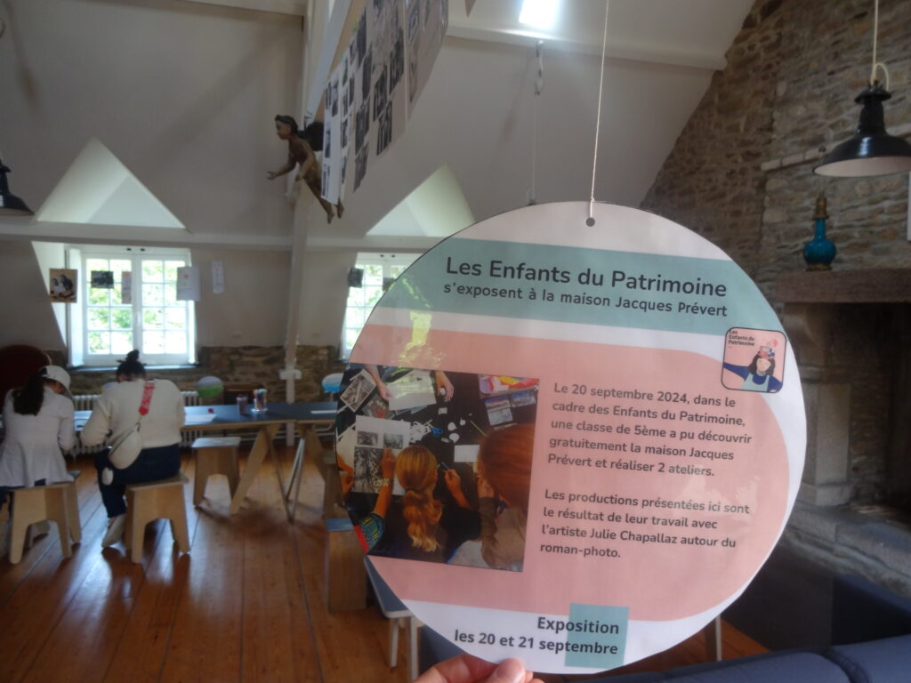 L'exposition des productions des Enfants du Patrimoine à la maison Jacques Prévert