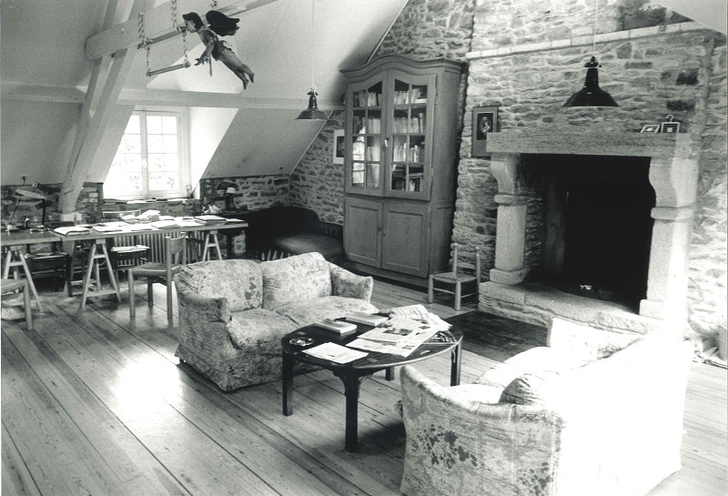 L'atelier de Jacques Prévert dans sa maison d'Omonville-la-Petite